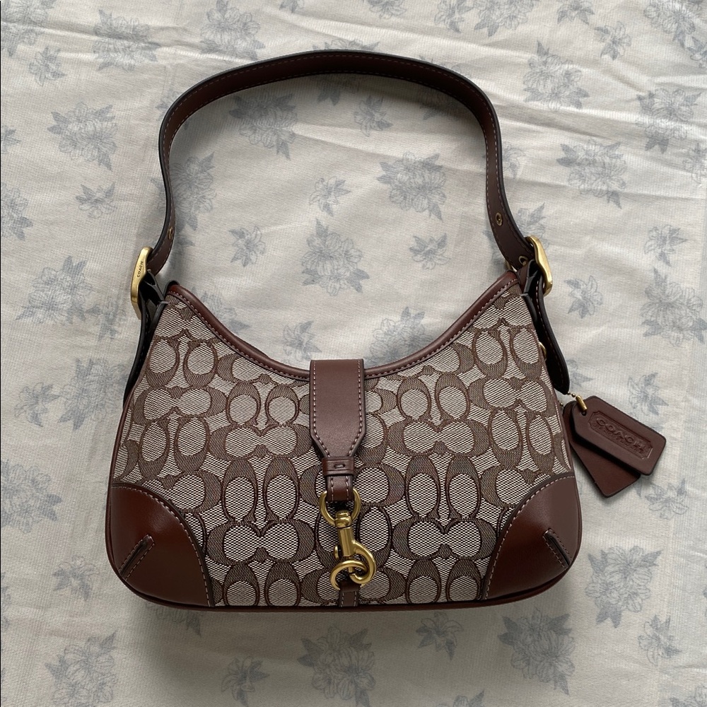 Coach Brown Monogram Patchwork Underarm Bag